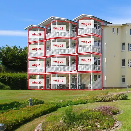 Meeresblick Residenzen Ferienwohnung 21 Mit Sauna- Und Schwimmbadnutzung Im Ahoi Sellin غورين